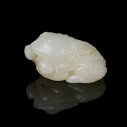 Figura de jade blanco tallado 