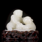 Figura de jade blanco