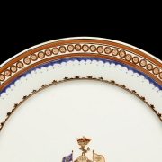 Plato de porcelana para exportación 