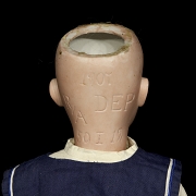 Recknagel, Muñeca parlante de porcelana DEP, molde de Rempel & Alt, Turingia, c. 1905-1914