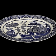 Oval Willow Pattern tray, 19th century - 4