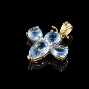 Colgante en oro amarillo de 18K con topacios