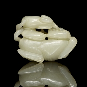 Figura de jade blanco de Hetian