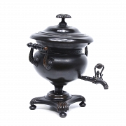 Samovar de latón patinado, S.XX - 2
