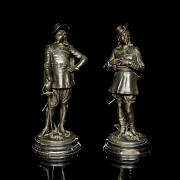 Pareja figuras de bronce 
