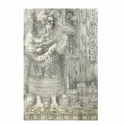 Miguel Ángel Sáez (1946) ‘Woman with Guitar’