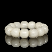 Bracelet with thirteen jade beads, 20th century