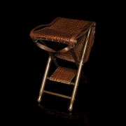 Silla de caza en piel de cocodrilo Famars