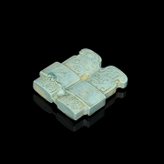 Ornamento de turquesa tallada, dinastía Qing - 6