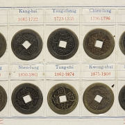 Set of ten old Chinese coins, Qing dynasty