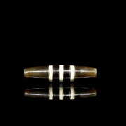 Cuenta Dizi de ágata, Tíbet, s.XV