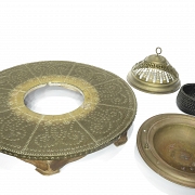 Brasero de latón y madera, S.XIX - 6