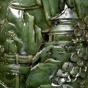 Portapinceles de jade verde espinaca