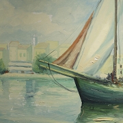 米格尔·瓦克尔 Miguel Vaquer（1910–1988）《港中的帆船》 - 3