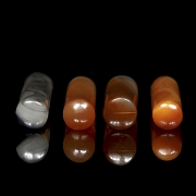 Set of tubular agates, 20th century