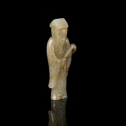Hetian jade figure ‘Elder Scholar’, Qing dynasty
