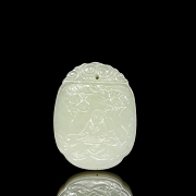 Jade pendant ‘Old Man Playing the Guqin’, Qing dynasty
