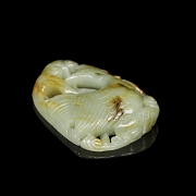 Carved jade pendant ‘Bird with branches’, Qing dynasty - 5