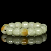 Pulsera de catorce cuentas de jade de Hetian, cultura Hongshang