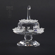 Dos piezas en cristal de Swarovski, carrito bebe, y tarta - 5