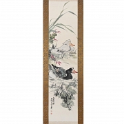 Chinese painting “Ducks in the Pond,” signed Wang Xuetao
