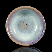 Junyao glazed ceramic cup, Qing dynasty