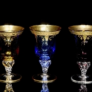 Juego de seis copas de cristal de murano, s.XX