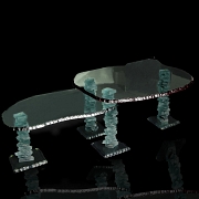 Mesa de cristal siguiendo el estilo de Danny Lane, s.XX