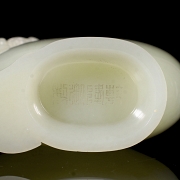 Jarrón de jade blanco de Hetian