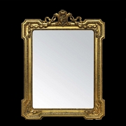 Espejo con marco de madera dorada, s.XX