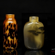 Two glass snuff bottles, Qing dynasty