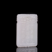 Placa de jade blanco de Hetian