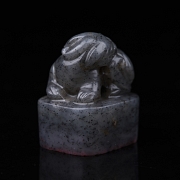 Sello de jade gris de Hetian
