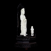 Figura de jade blanco de Hetian 