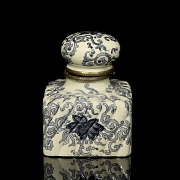 Tintero de porcelana esmaltada, s.XIX