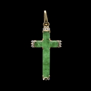 Colgante de oro amarillo de 18 kt con jade