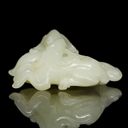 White jade figure ‘Rams’, Qing dynasty