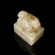 Hetian jade ‘Dragon Turtle’ seal, Qing dynasty