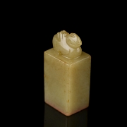 Hetian jade seal ‘Mandarin Duck’, Qing dynasty