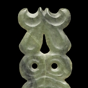 Carved jade plaque, Hongshan style