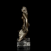 胡安·德·阿瓦洛斯（1911-2006）《与海豚共舞的女士》Juan de Avalos