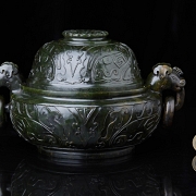 Incensario de jade espinaca 