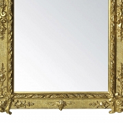 Louis XV style carved and gilded wooden mirror, 19th century
