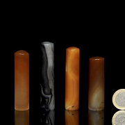 Set of tubular agates, 20th century