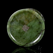 Portapinceles de jade verde espinaca
