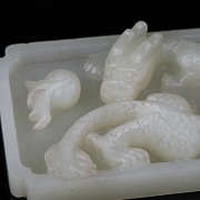 Recipiente de jade blanco de Hotian 