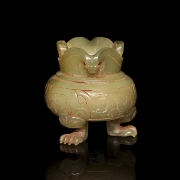 Carved jade ritual vessel, “Dragons,” Warring States period