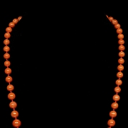 Red coral bead necklace