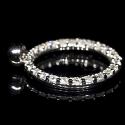 Colgante en oro blanco 18 kt y diamantes