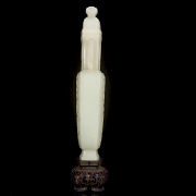 Jarrón de jade blanco de Hetian 
